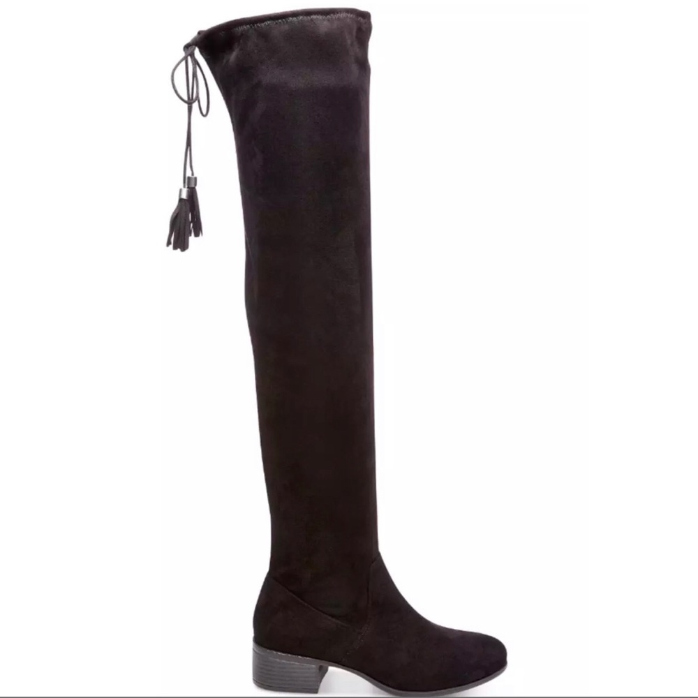 NEW Madden Girl Prissley Over The Knee Boots Black - Picture 2 of 5